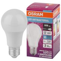 Лампа свд 220В Е27 8,5Вт 6500К 806лм стандарт A60 матовая Osram АБ комплект 10шт