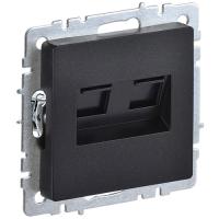 Брайт черный розетка RJ45 скрытая 2-ая 