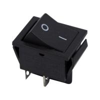 Выключатель ON-OFF 15А 250В Черный  Б/Фикс