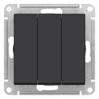 Атлас карбон выключатель 3кл скрытая 10А IP20 