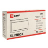 Бокс 18мод навесной белый черная прозрачная дверь IP41 SlimBox EKF